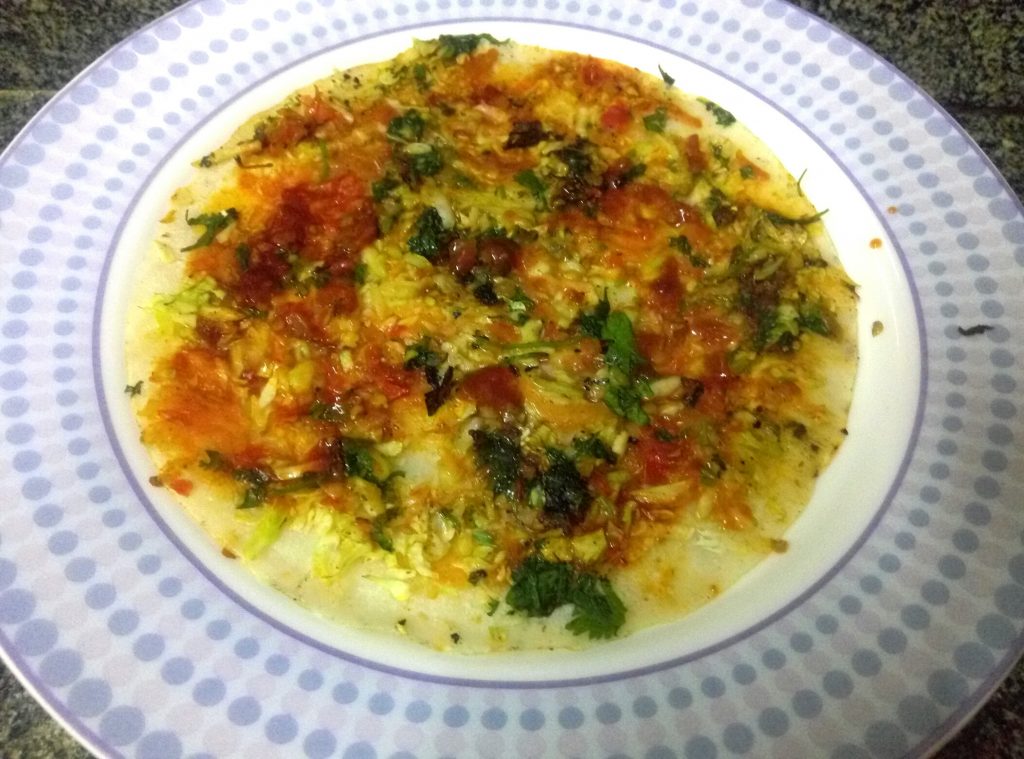 Cheesy Veggie Dosa or Pizza Dosa Recipe