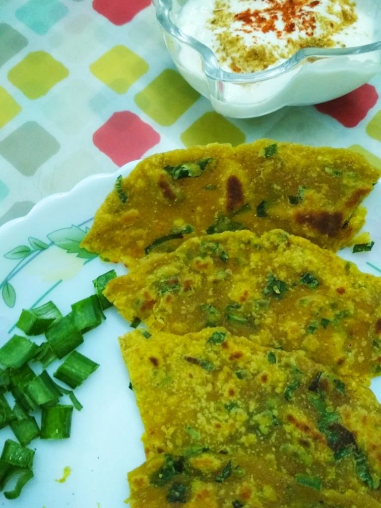 Spring Onion Paratha Recipe