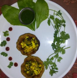 Baked Palak Paneer Basket