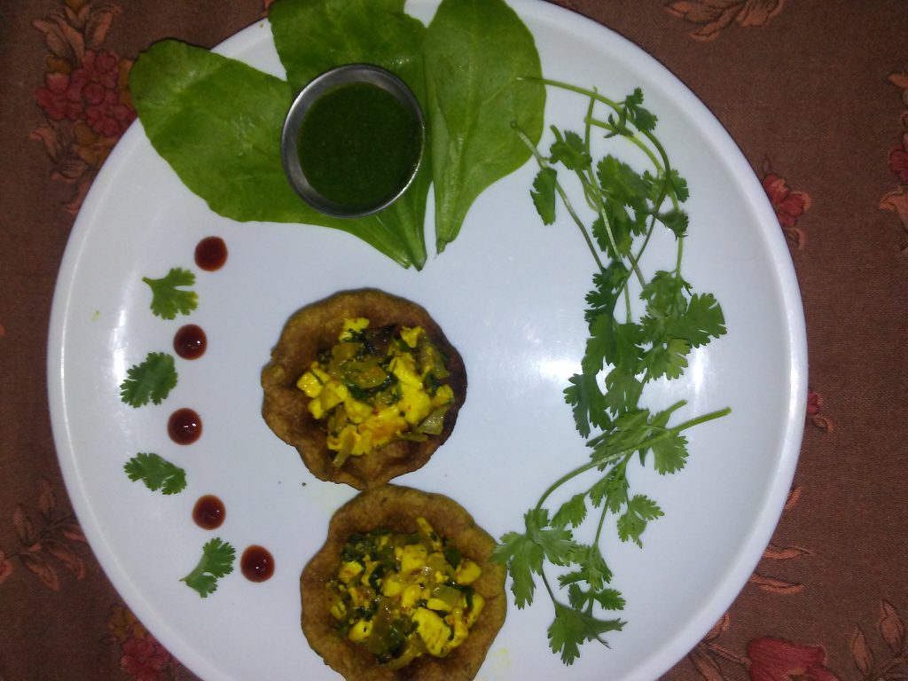 Baked Palak Paneer Basket