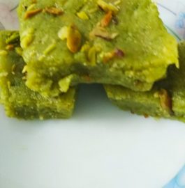 Green Peas And Pista Burfi Recipe