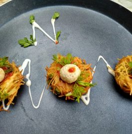 Paneer Balls In Potato Nest Recipe