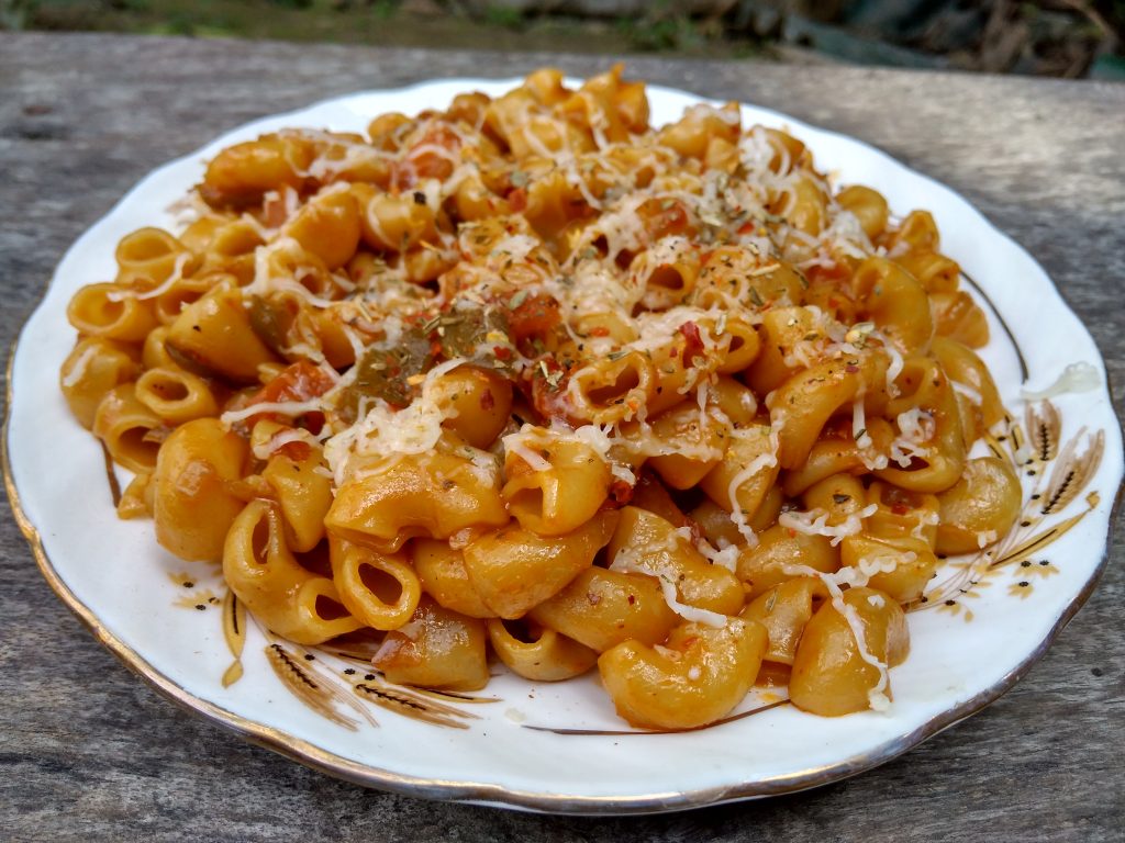 Macaroni Masala In Pressure Cooker Recipe