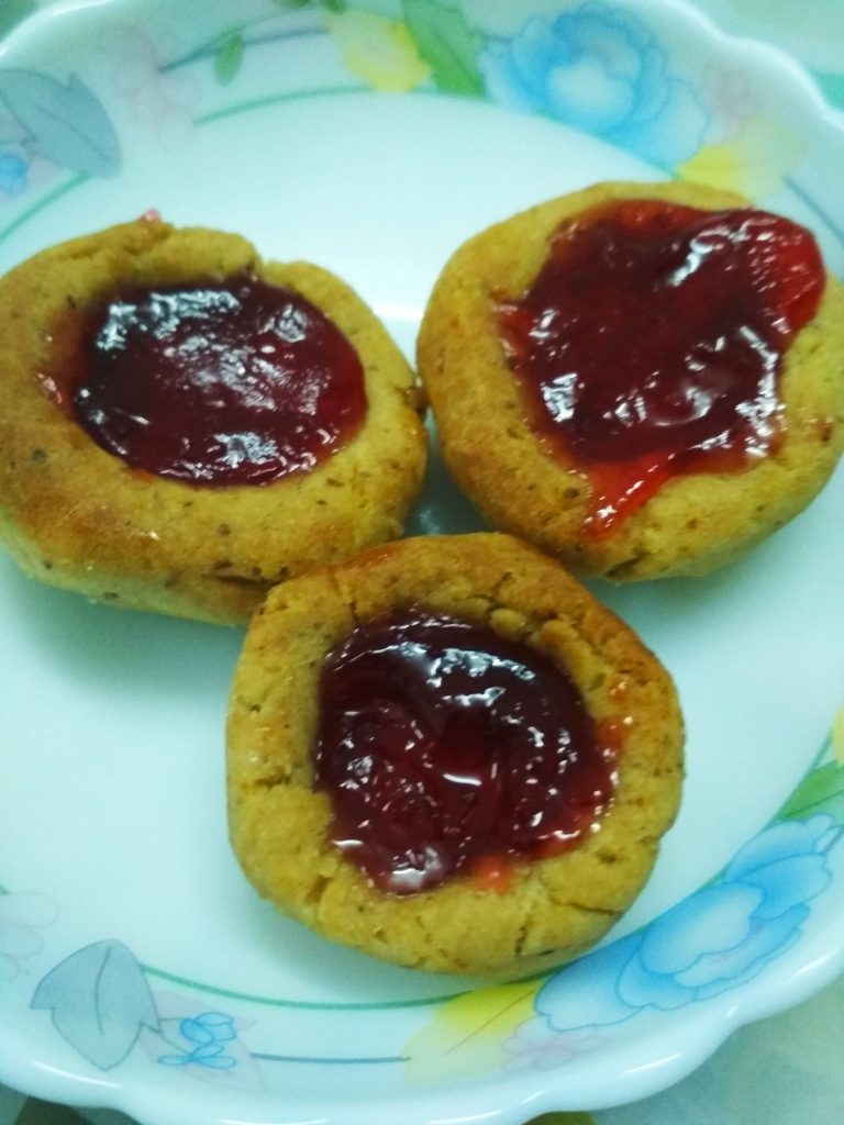 Wheat Jam Cookies Recipe