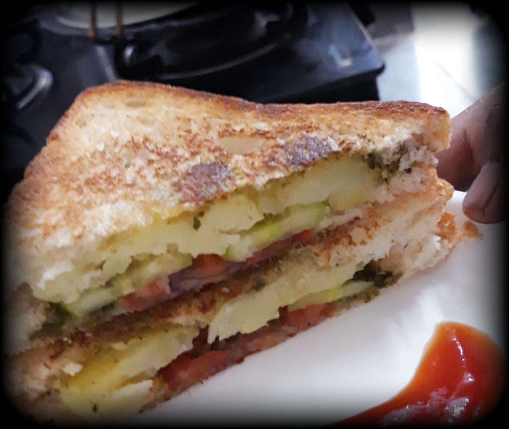 Grilled Bread Sandwich Recipe