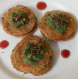 Oats Sooji Besan Mini Pancakes Recipe