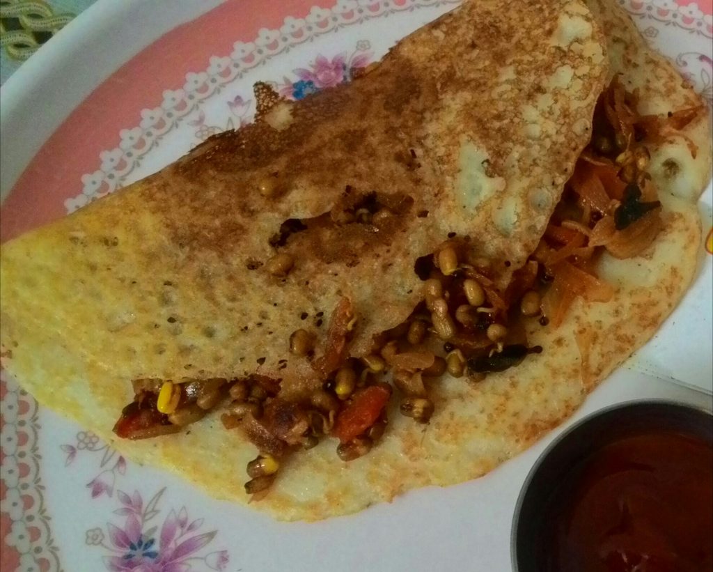 Moong Stuffed Dosa Recipe