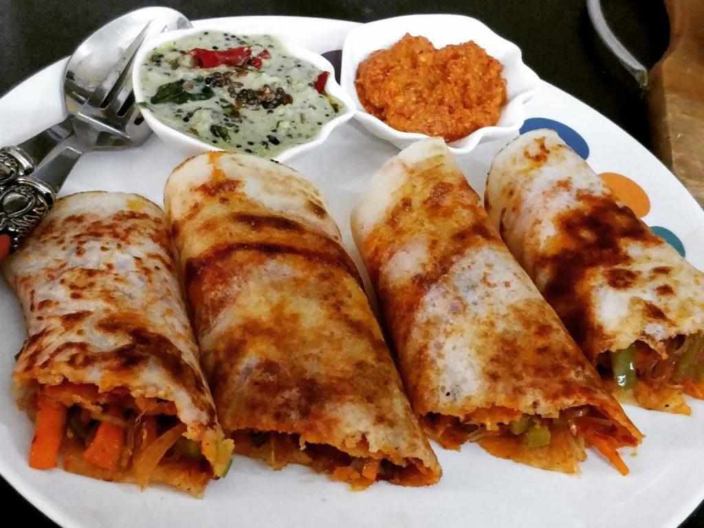 Schezwan Spring Dosa Recipe