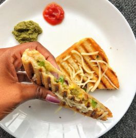 Cheese Chilli Corn Sandwich Recipe