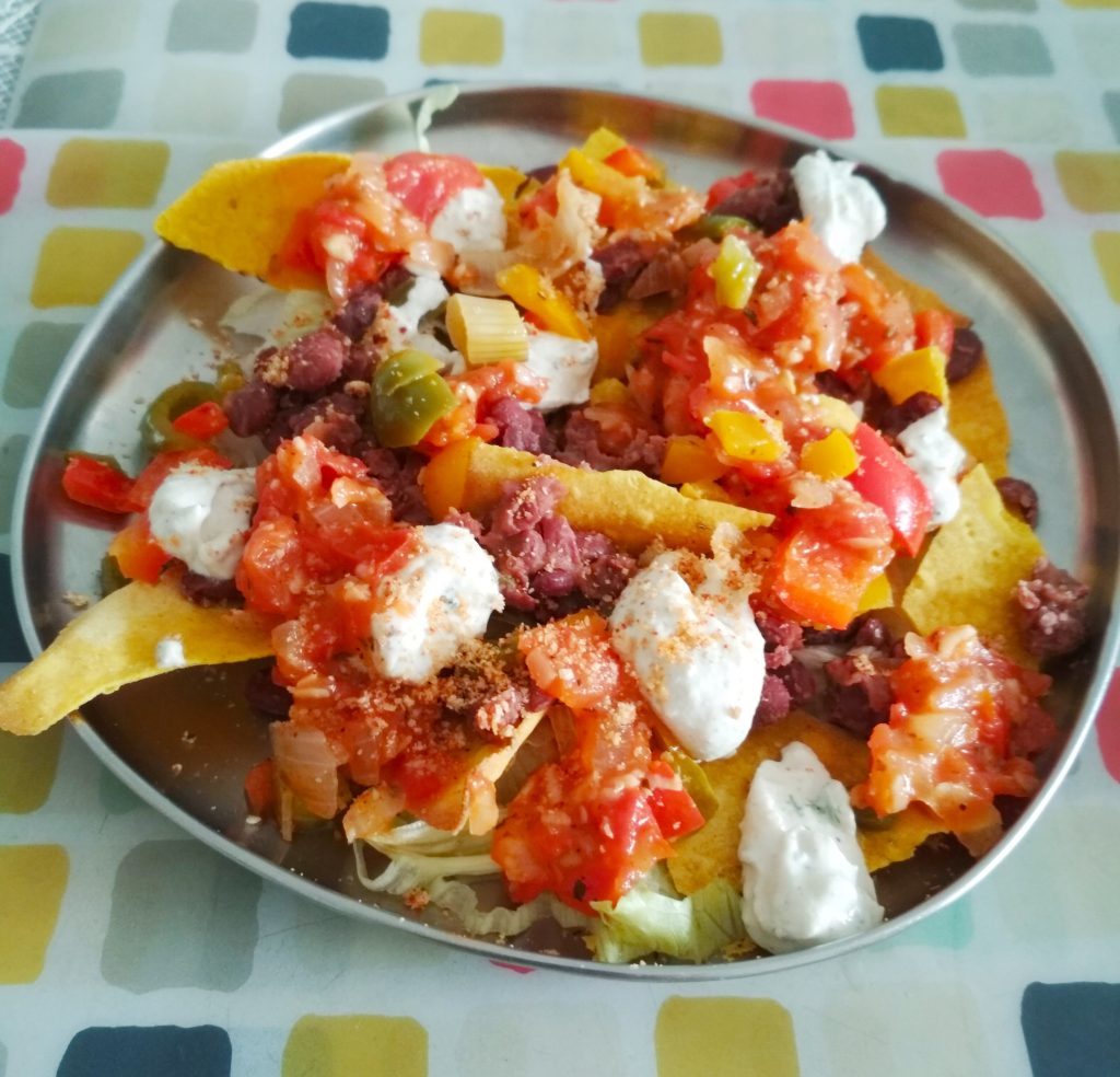 Nachos With Salsa And Sour Cream Recipe