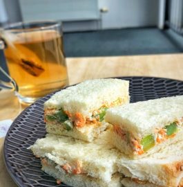 Veg Cream Cheese Sandwich Recipe