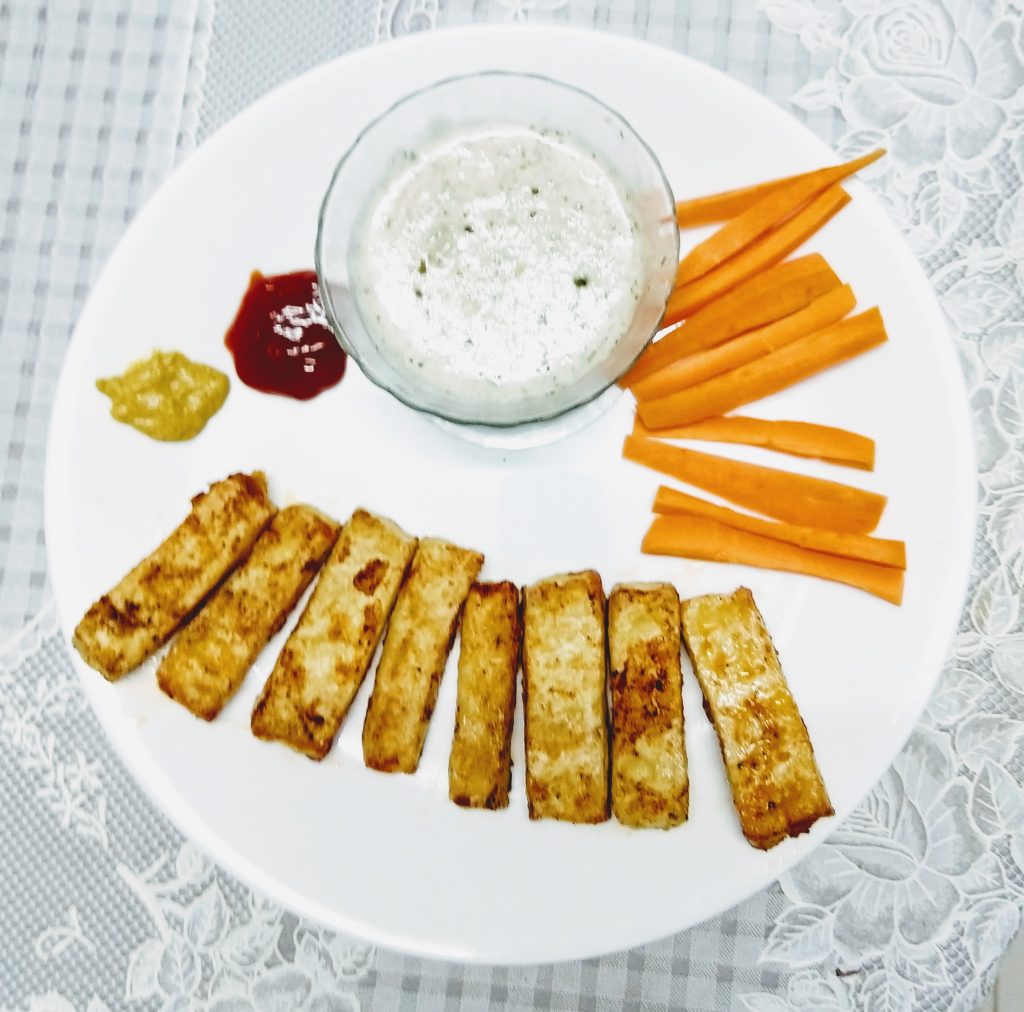 Tofu Wings With Creamy Dip Recipe