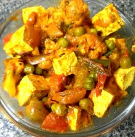 Tofu Matar Gobhi Sabzi Recipe