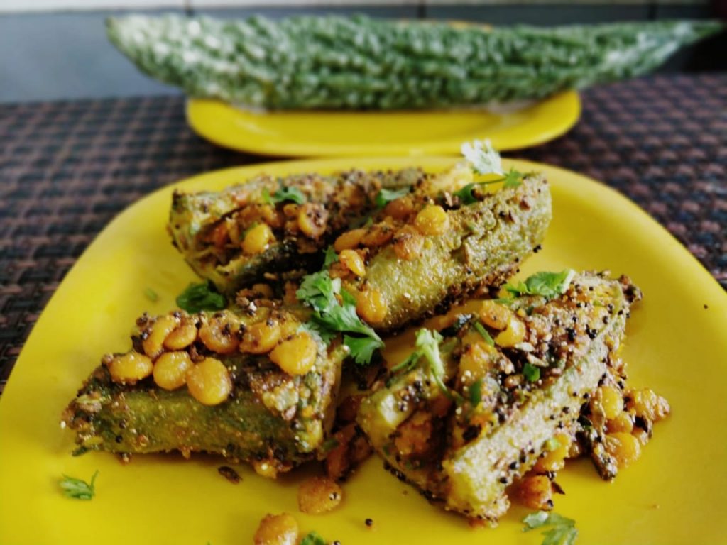 Chana Dal Karela Recipe