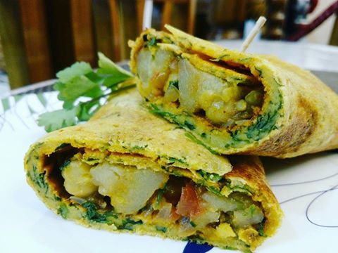 Besan Chilla Wrap Recipe