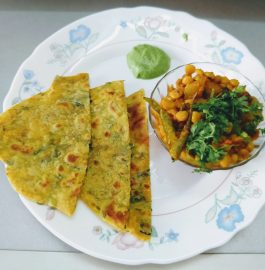 Methi Paratha With Chana dal and Lauki Sabji Recipe