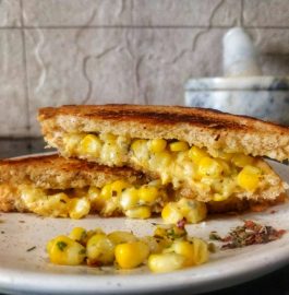 Corn Cheese Sandwich | Grilled Corn Cheese Sandwich Recipe