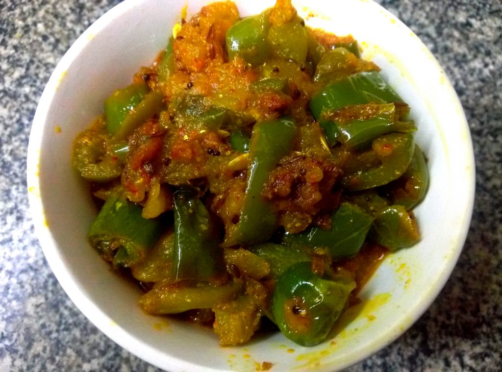 Kaachari Mirchi Sabzi Recipe