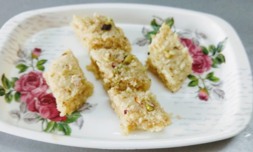 Malai Paneer Barfi Recipe