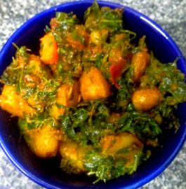 Singhara Methi Saag Recipe