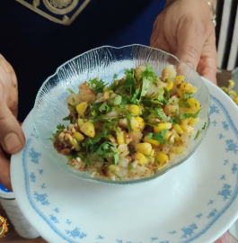 Corn Chaat | Sweet Corn Chaat Recipe