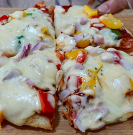Suji Pizza | Rava Pizza | Semolina Pizza Recipe