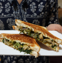Mushroom Spinach Sandwich Recipe