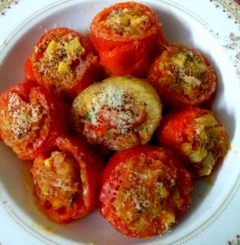 Bharwa Tamatar and Aloo | Stuffed Tomatoes and Potato Recipe