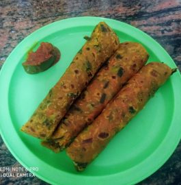 Spring Onion & Carrot Paratha Recipe