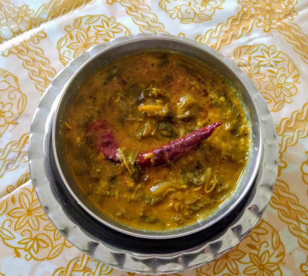 Red Chaulai Mixed dal | Amaranth Leaves Dal Recipe