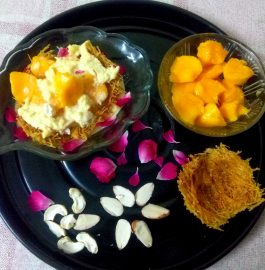 Rabri and Mango in Seviyan Nest Recipe