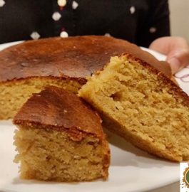 Vanilla Wheat Cake | Eggless Vanilla Cake Recipe