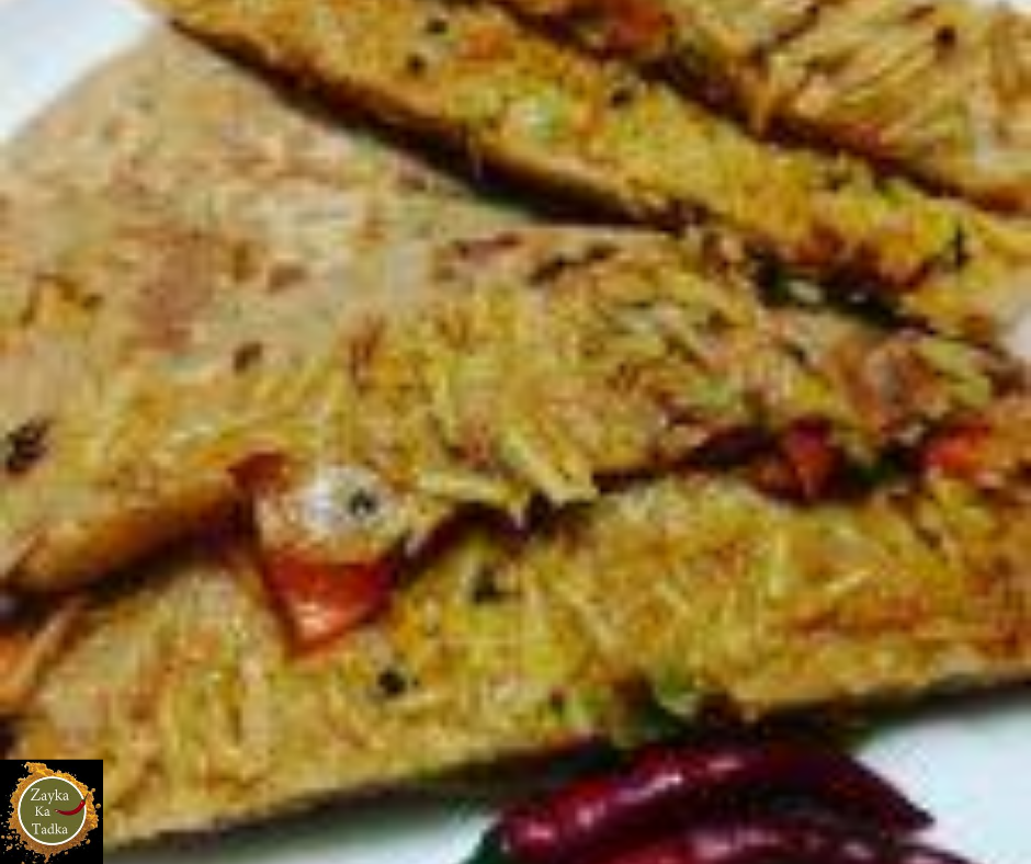 Leftover Masala Vermicelli Paratha Recipe