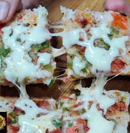 Bread Uttapam Pizza | Bread Dip Pizza Recipe