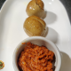 Garlic Chutney With Masala Baati Recipe