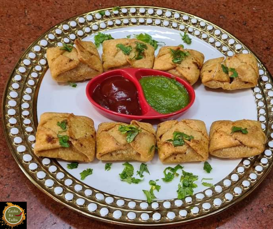 Cheesy Corn Pocket Samosa Recipe