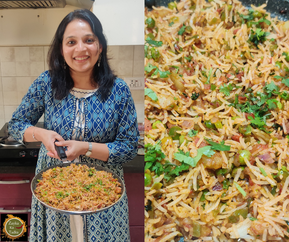 Mumbai Ka Veg Tava Pulav - Street Style Recipe