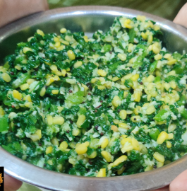 Palak Moong Dal Sabji In South Indian Style Recipe