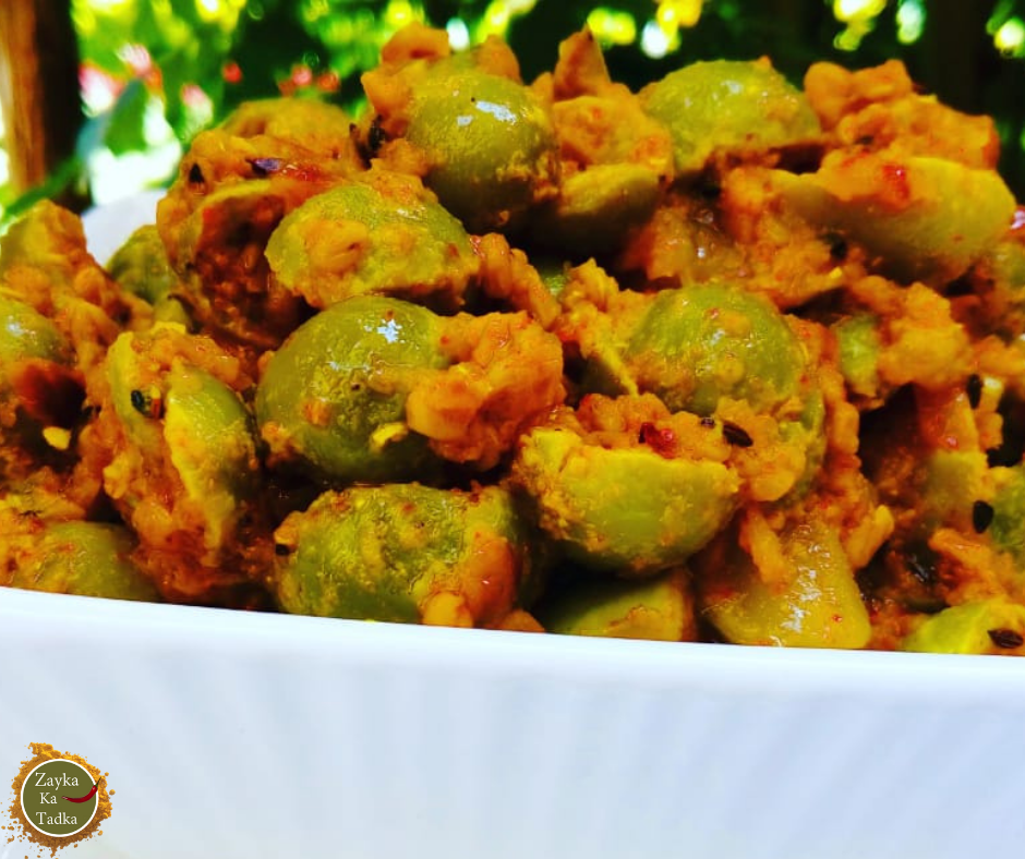 Dana Methi Gunde Ki Achaari Sabji Recipe