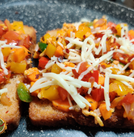 Masala Open Toast | Open Toast | Vegetable Toast Recipe