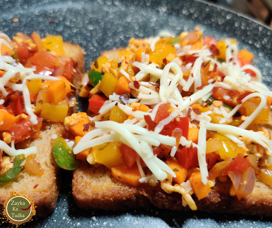 Masala Open Toast | Open Toast | Vegetable Toast Recipe