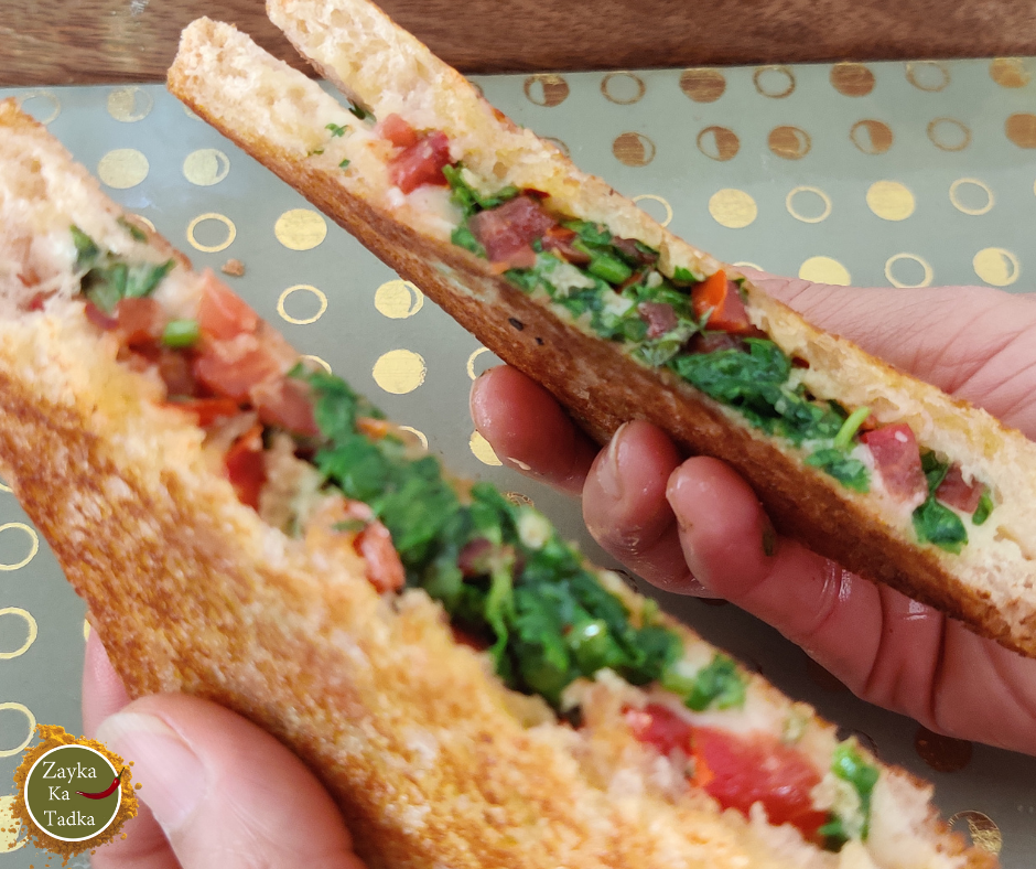 Palak Sandwich | Spinach Sandwich Recipe