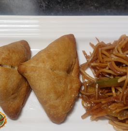 Veg Noodles Samosa | Chinese Samosa in Airfryer Recipe