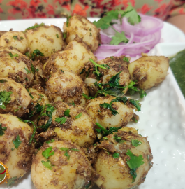 Kale Aloo | Spicy Baby Potato Recipe