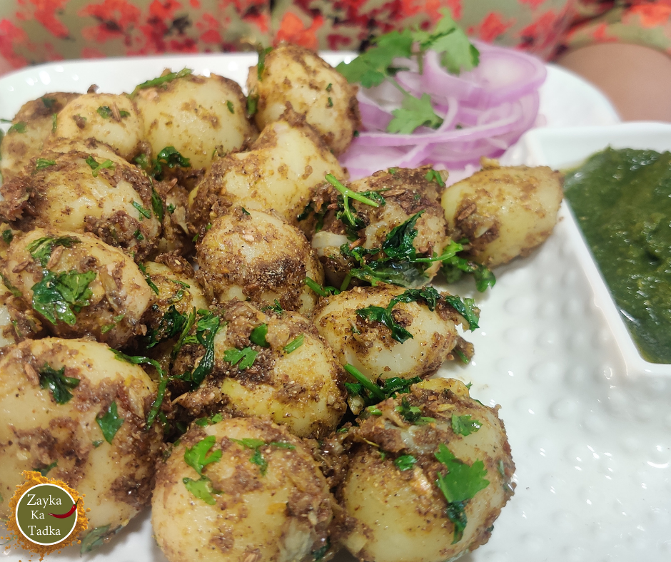 Kale Aloo | Spicy Baby Potato Recipe