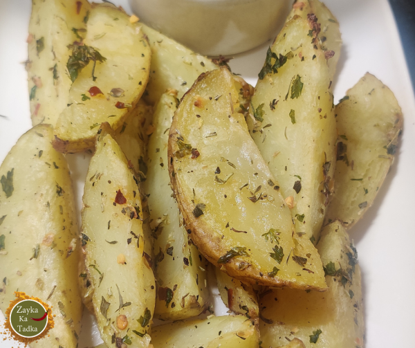 Potato Wedges Baked Potato Wedges Zayka Ka Tadka