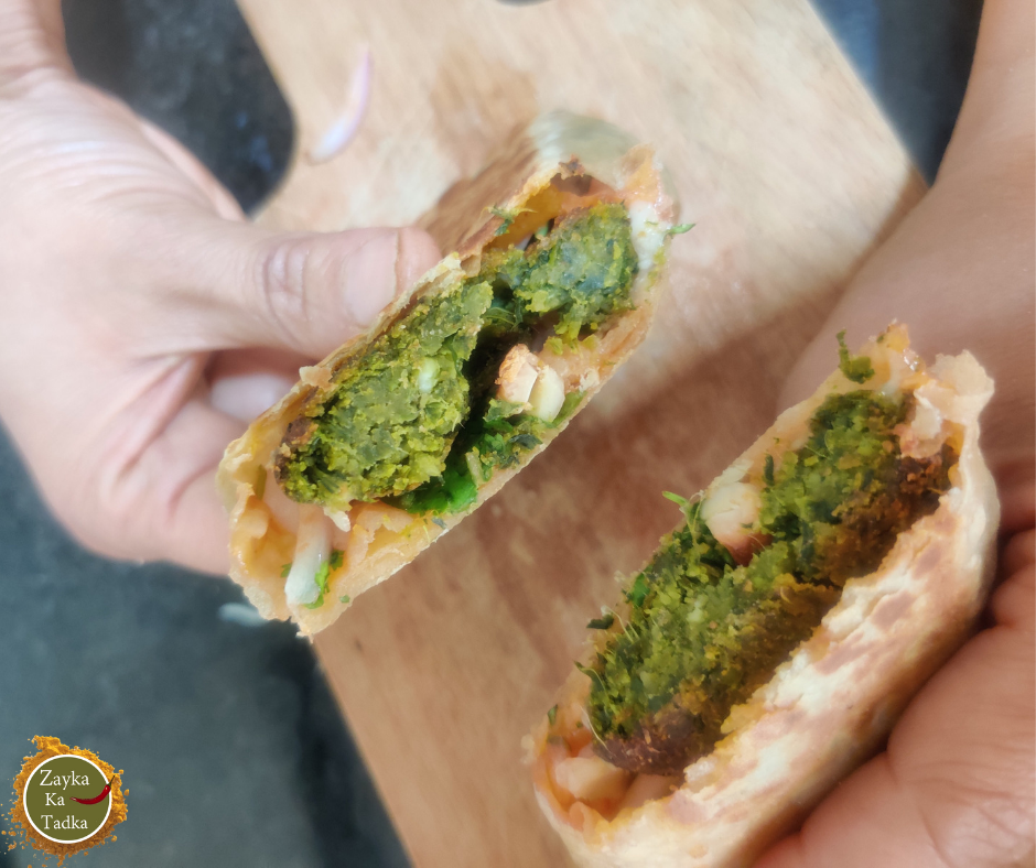 Hara Bhara Kabab Frankie Recipe