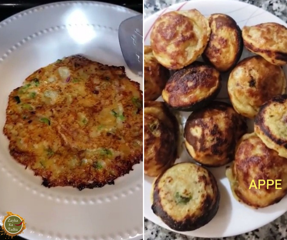 Poha Suji Uthappam & Appe - Zayka Ka Tadka