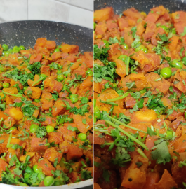 Gajar Matar Sabji | Carrot Peas Sabji Recipe