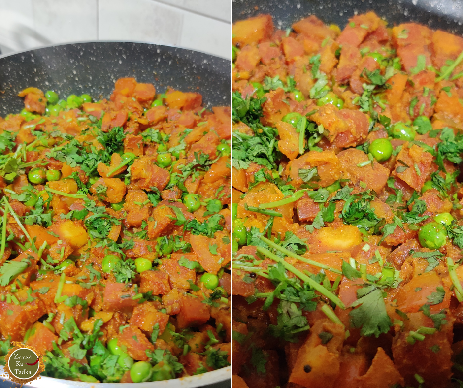 Gajar Matar Sabji | Carrot Peas Sabji Recipe